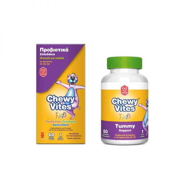 Chewy Vites Kids Tummy Support 60Τεμ Προβιοτικα Ζελεδακια