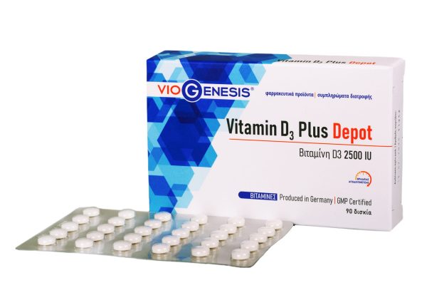Viogenesis Vitamin D3 Plus 2500 IU Depot 90 tablets